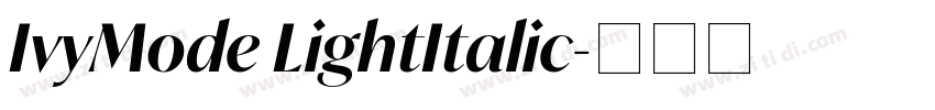 IvyMode LightItalic字体转换